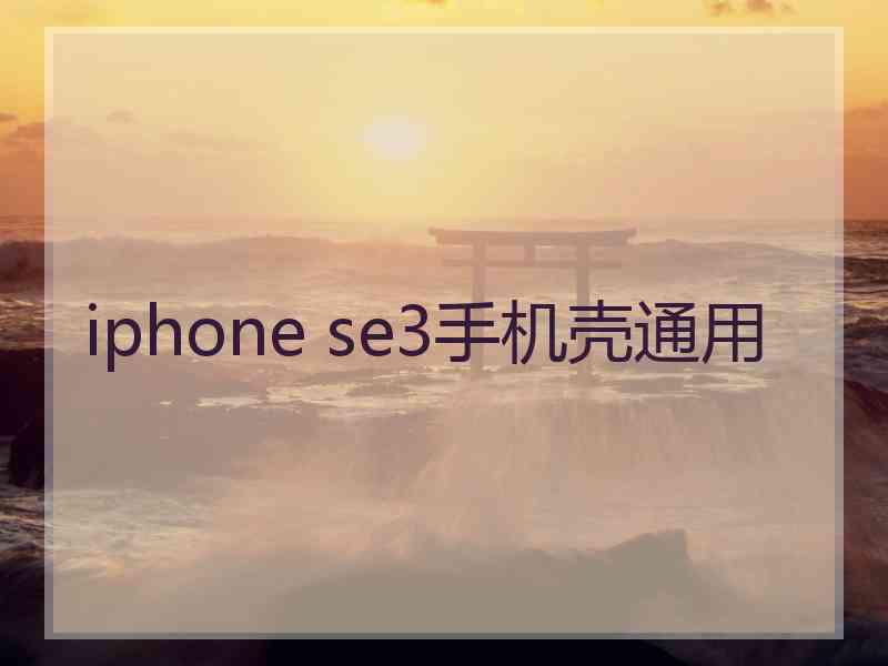 iphone se3手机壳通用
