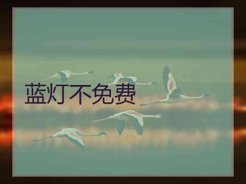 蓝灯不免费