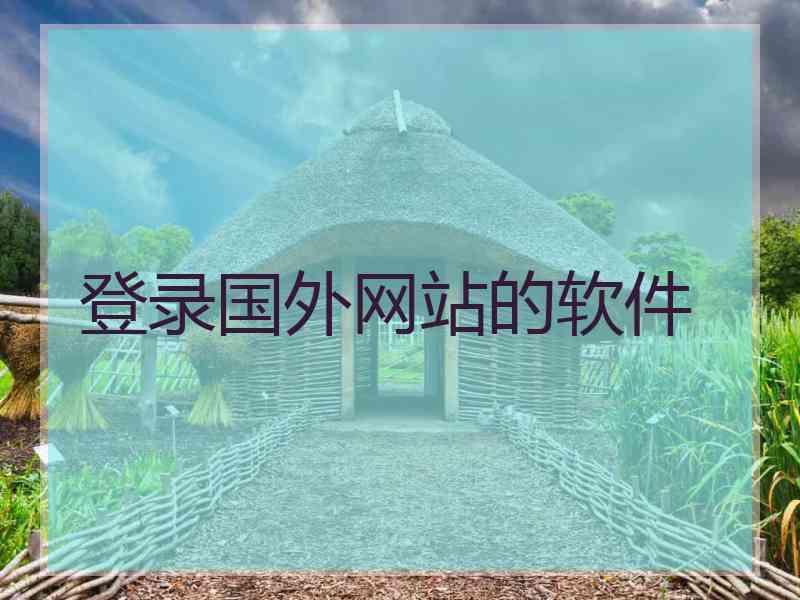 登录国外网站的软件