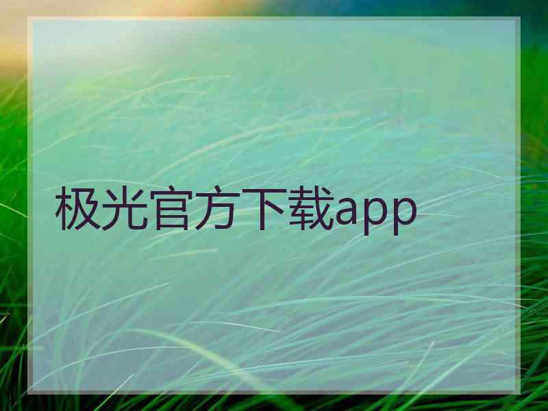极光官方下载app