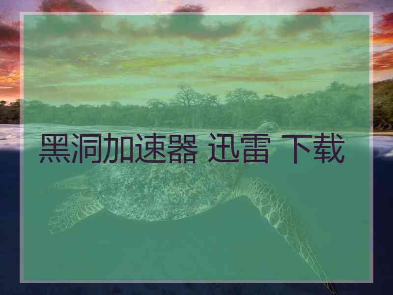 黑洞加速器 迅雷 下载