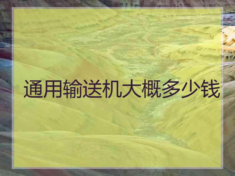 通用输送机大概多少钱