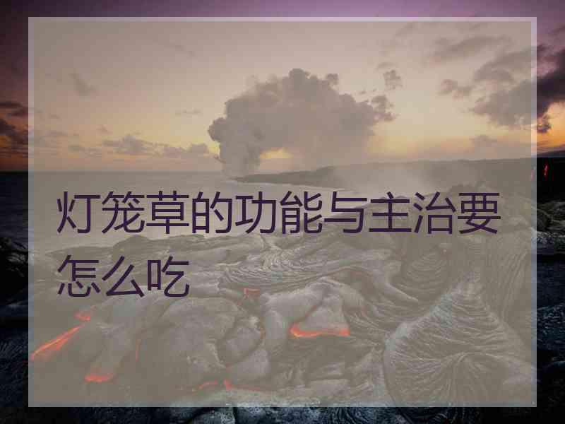 灯笼草的功能与主治要怎么吃