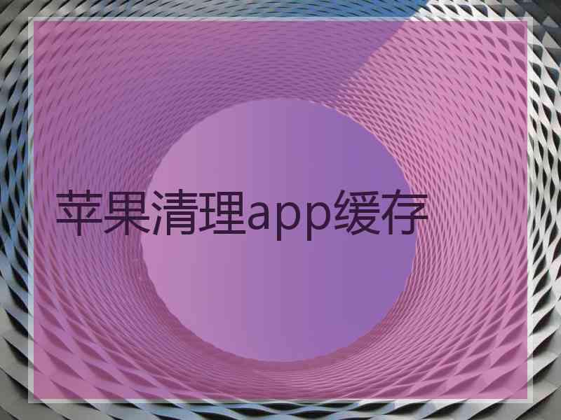 苹果清理app缓存