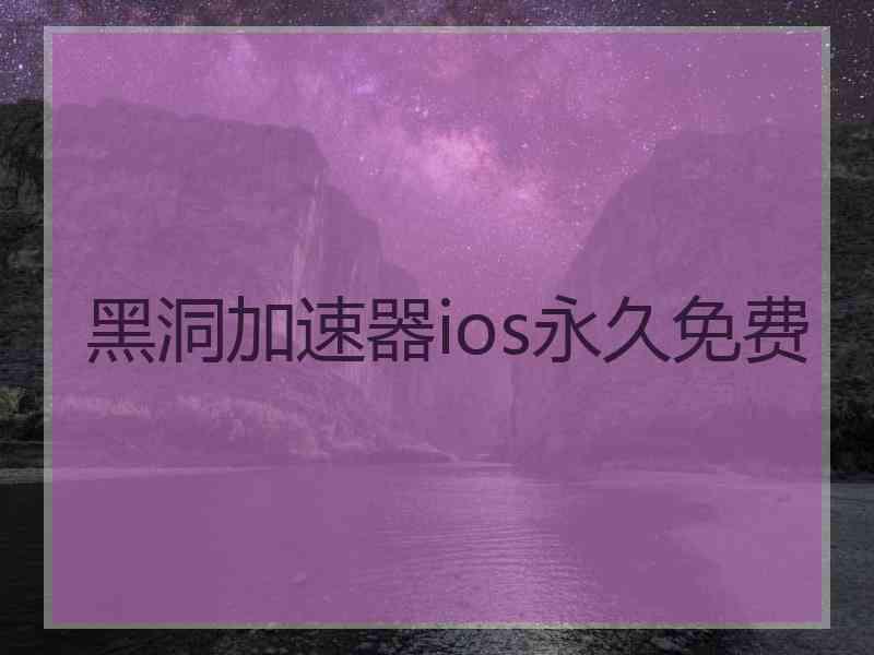 黑洞加速器ios永久免费