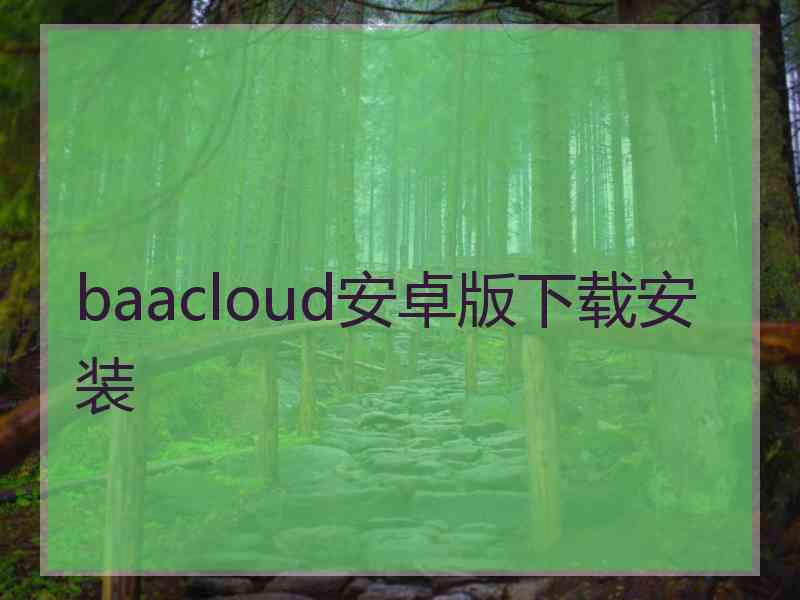 baacloud安卓版下载安装
