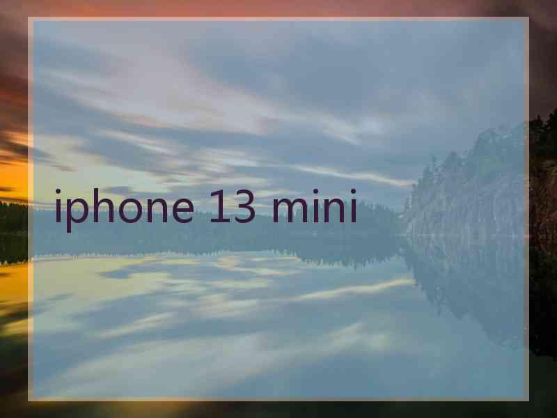iphone 13 mini