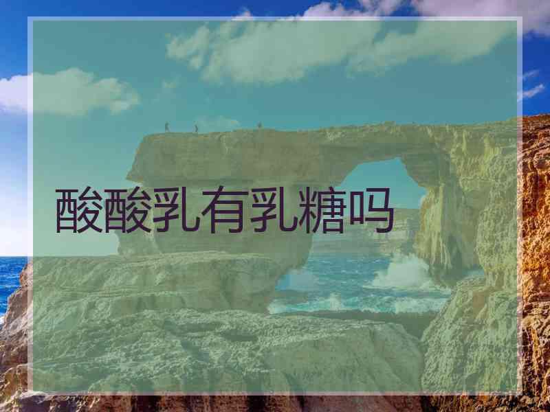 酸酸乳有乳糖吗