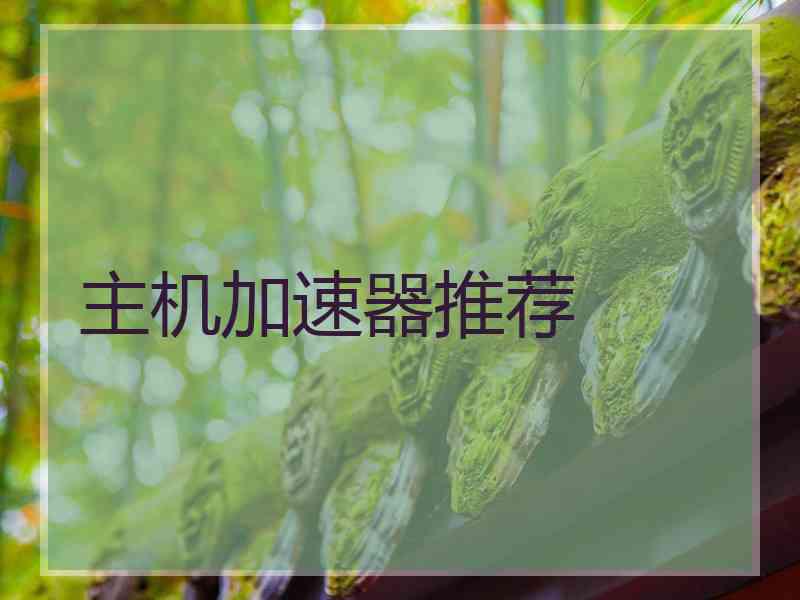 主机加速器推荐