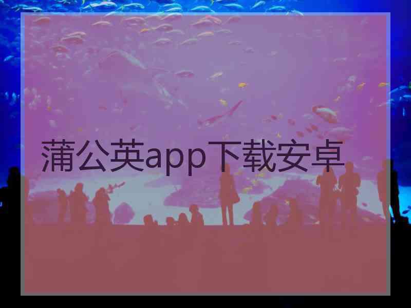 蒲公英app下载安卓