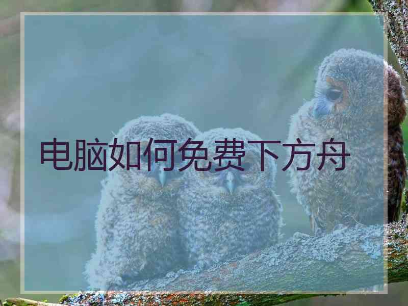 电脑如何免费下方舟