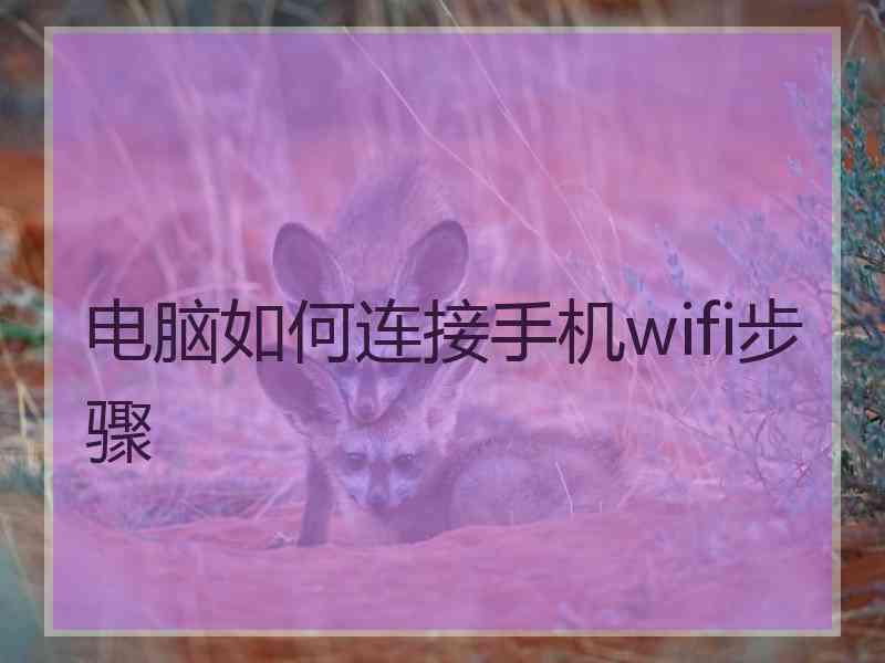 电脑如何连接手机wifi步骤