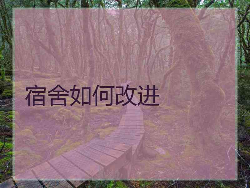 宿舍如何改进