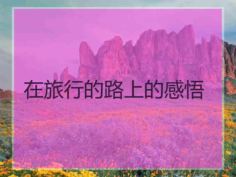 在旅行的路上的感悟