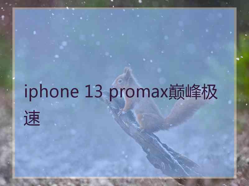 iphone 13 promax巅峰极速