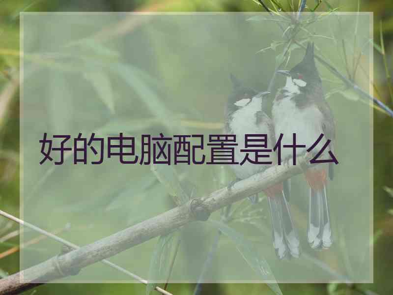 好的电脑配置是什么