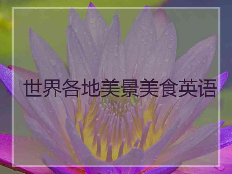 世界各地美景美食英语