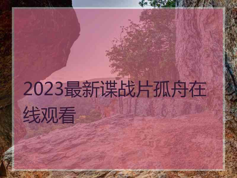 2023最新谍战片孤舟在线观看