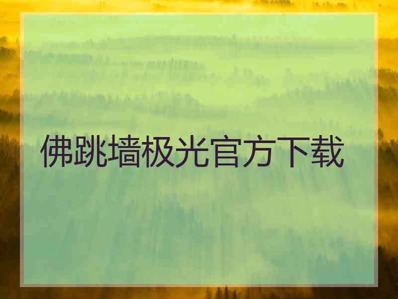 佛跳墙极光官方下载