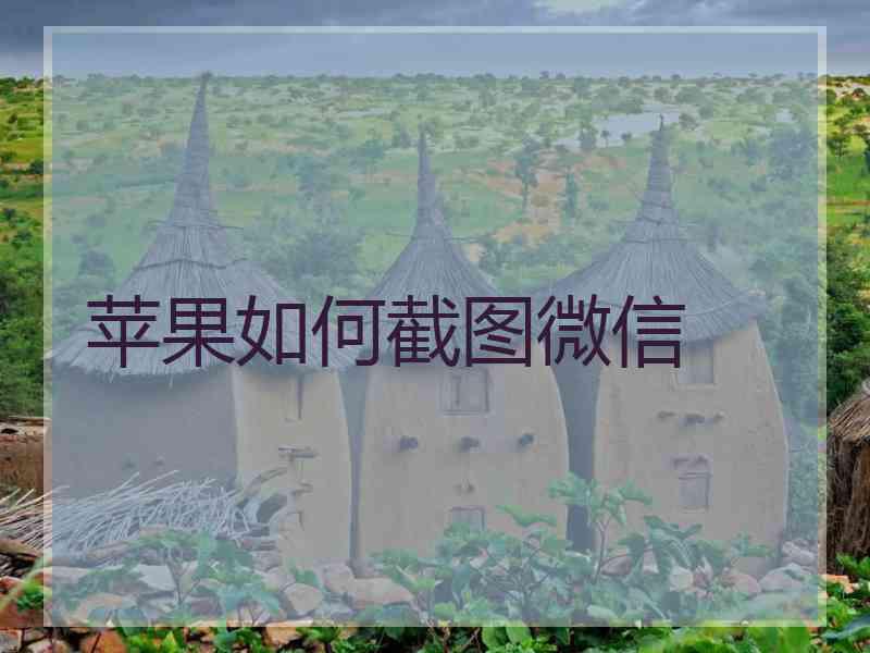 苹果如何截图微信