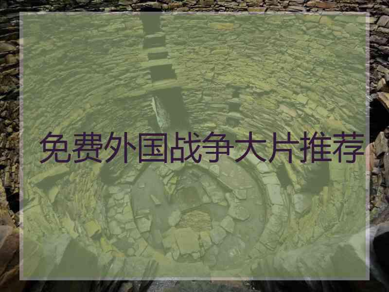 免费外国战争大片推荐