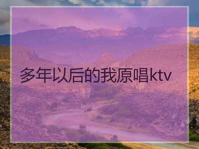 多年以后的我原唱ktv