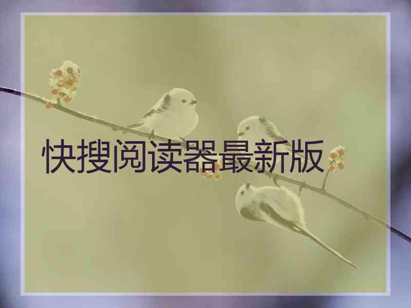 快搜阅读器最新版