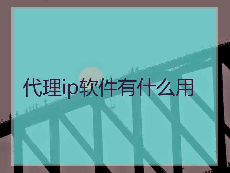 代理ip软件有什么用