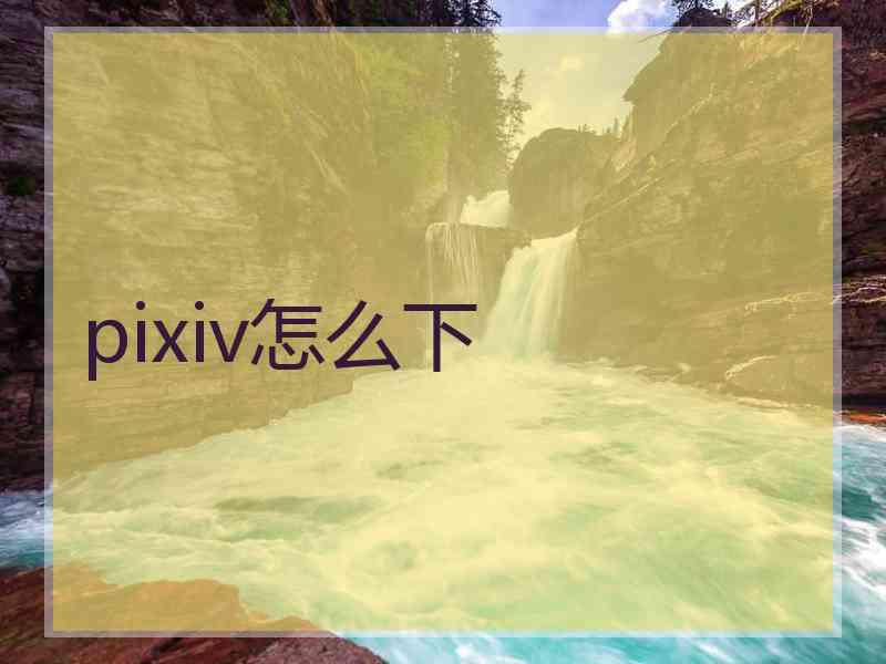 pixiv怎么下