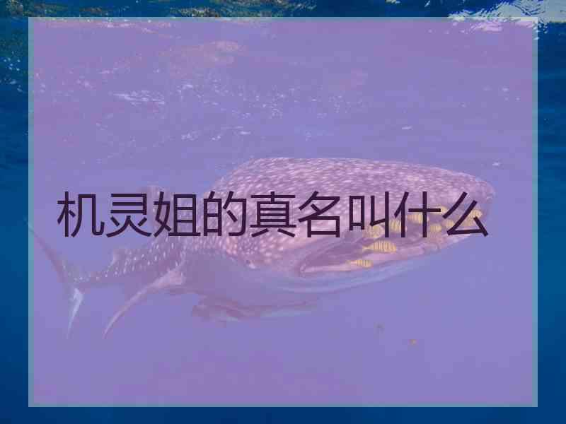 机灵姐的真名叫什么