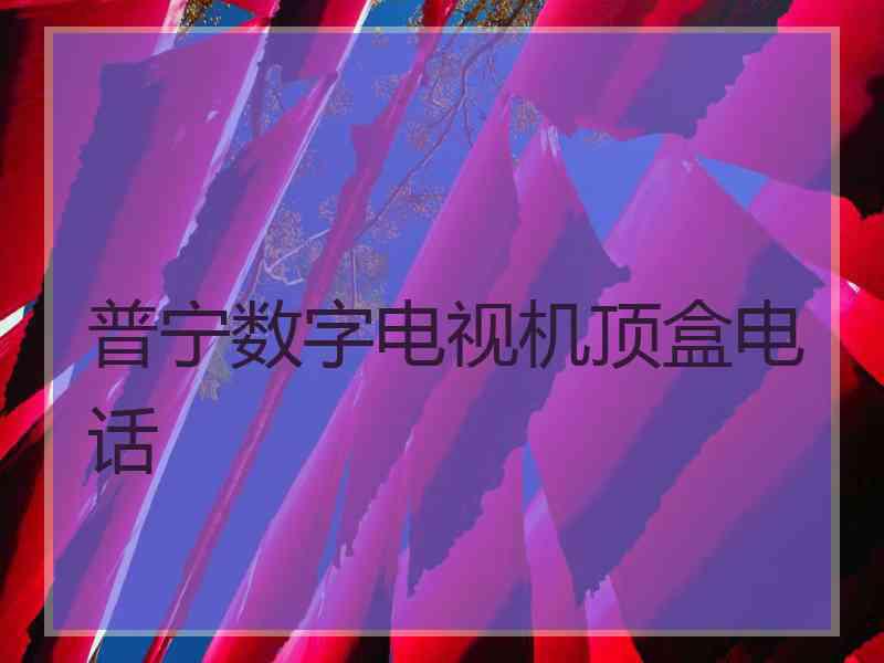 普宁数字电视机顶盒电话