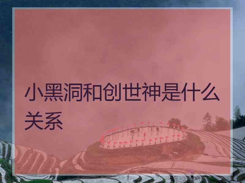 小黑洞和创世神是什么关系