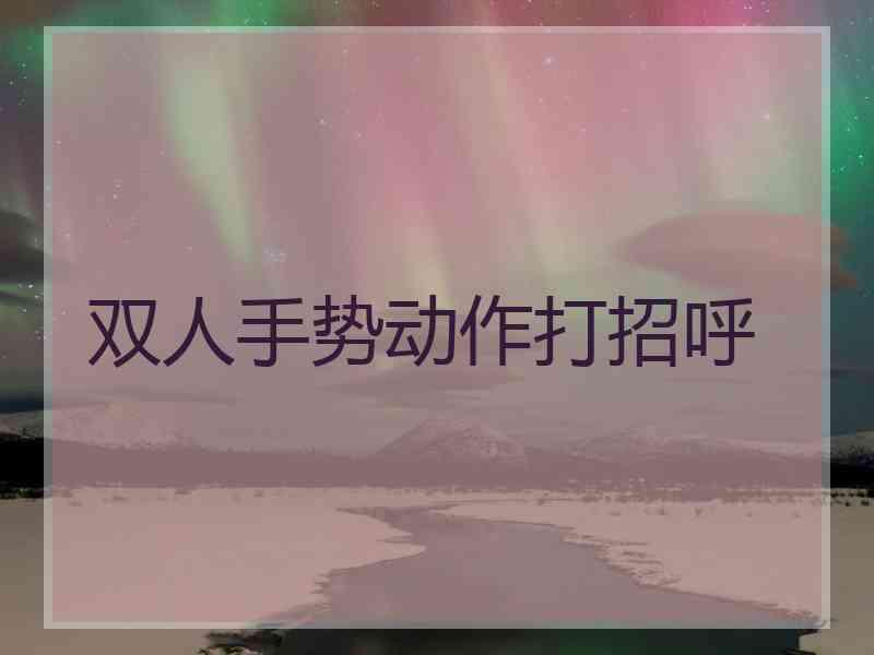 双人手势动作打招呼