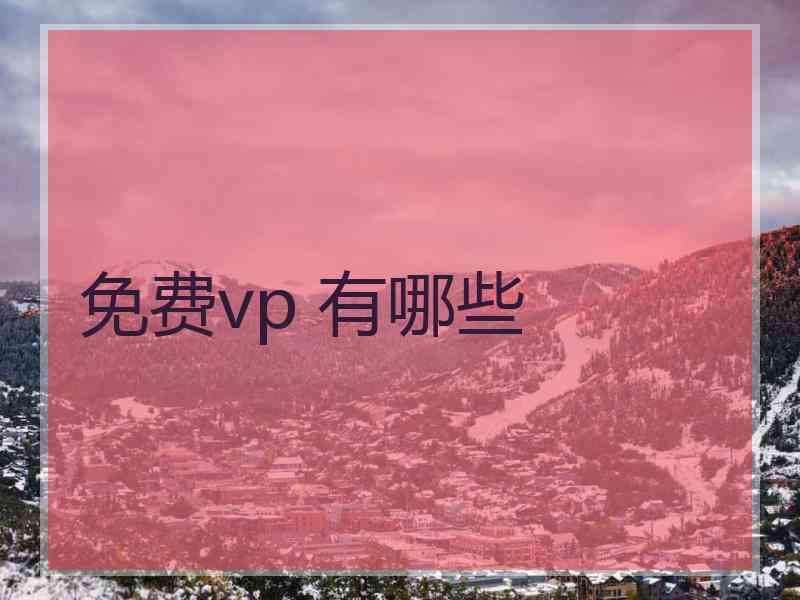 免费vp 有哪些