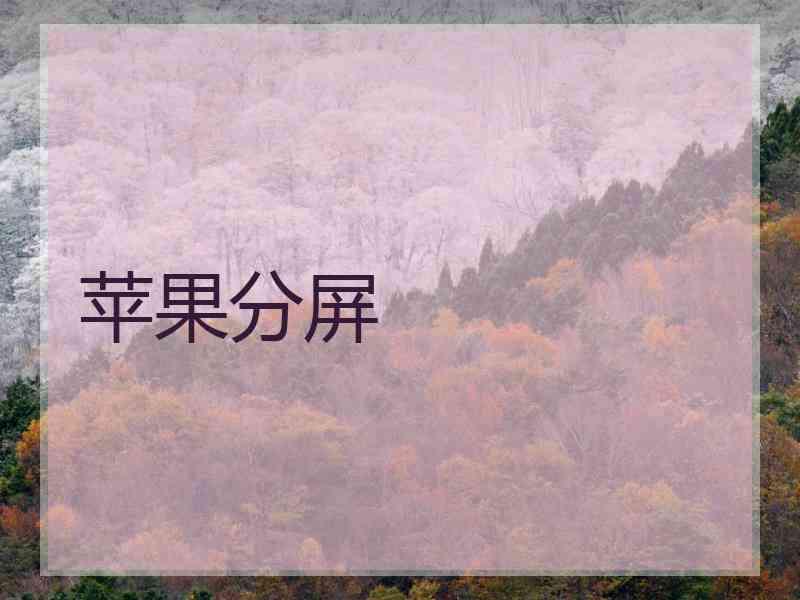 苹果分屏