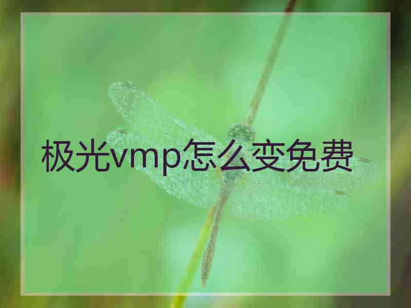 极光vmp怎么变免费