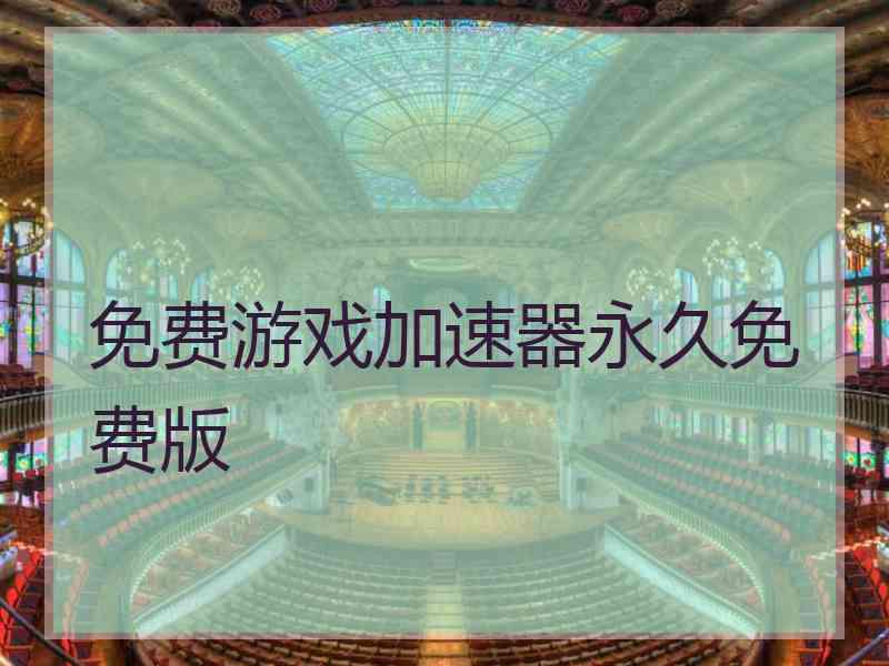 免费游戏加速器永久免费版