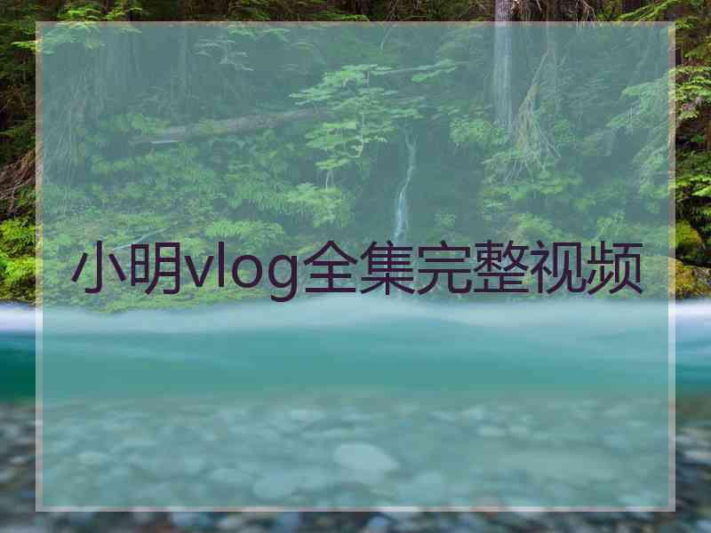 小明vlog全集完整视频