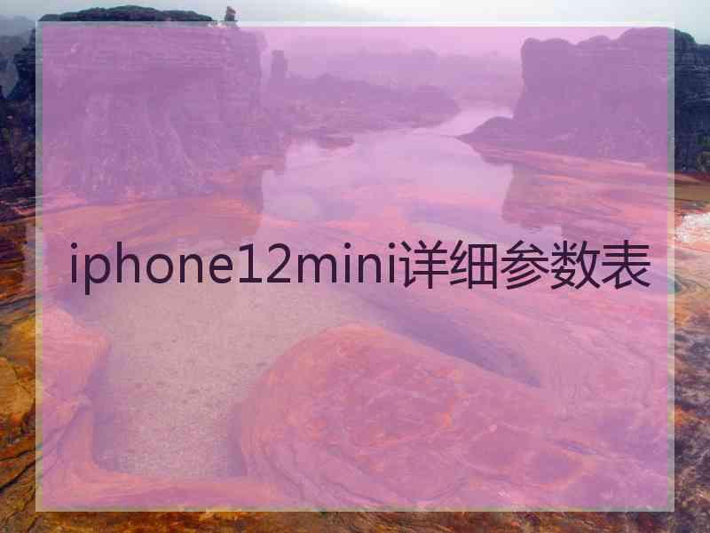iphone12mini详细参数表