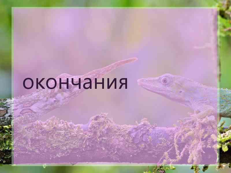 окончания