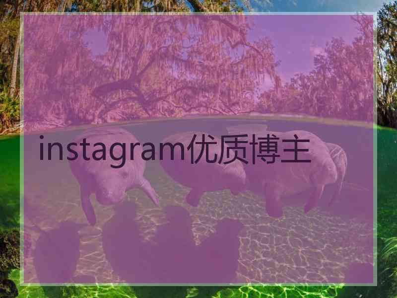 instagram优质博主