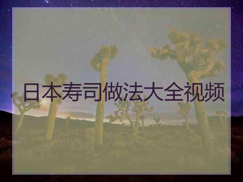 日本寿司做法大全视频