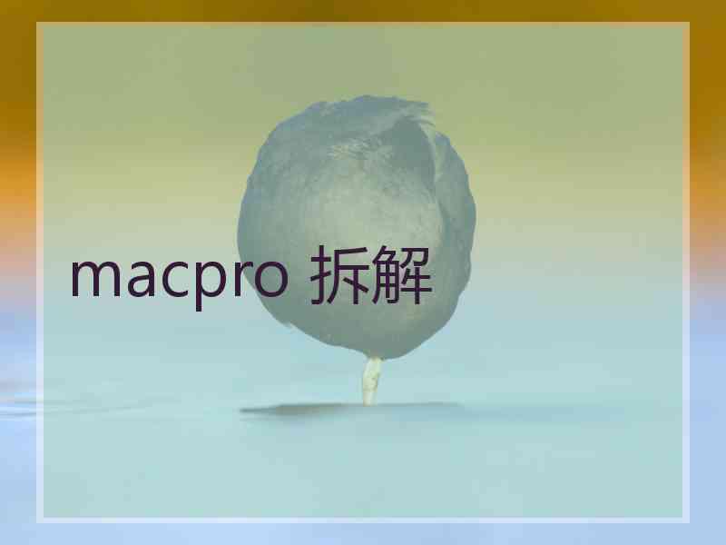 macpro 拆解