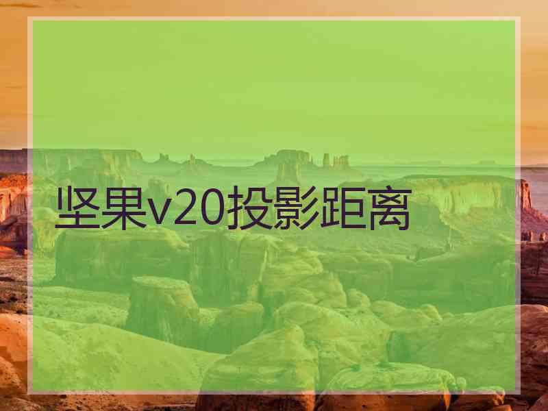 坚果v20投影距离