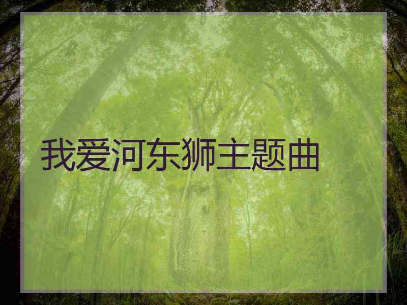 我爱河东狮主题曲