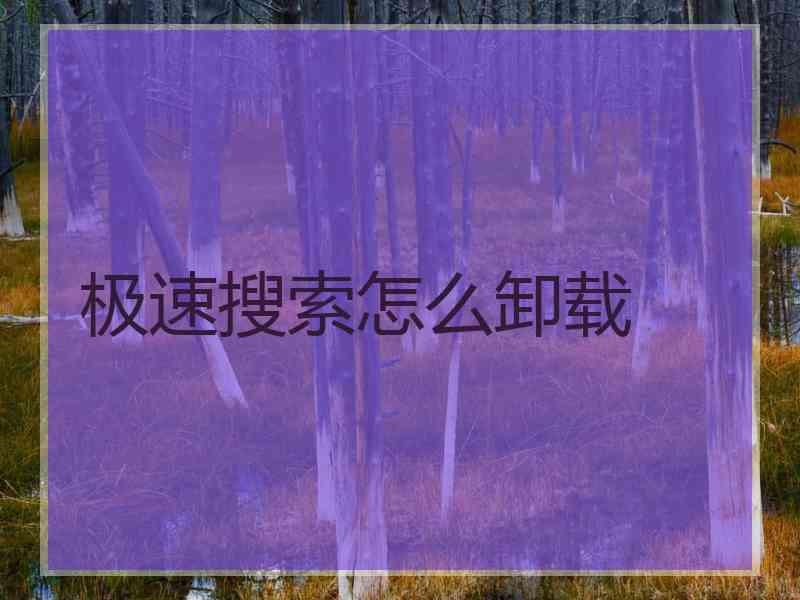 极速搜索怎么卸载
