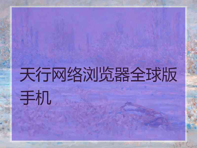 天行网络浏览器全球版手机