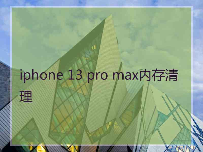 iphone 13 pro max内存清理