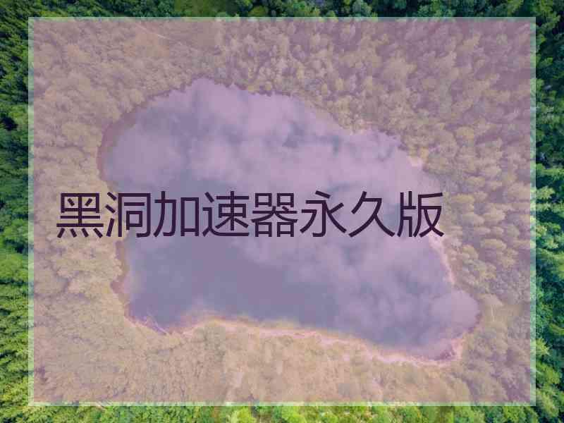 黑洞加速器永久版