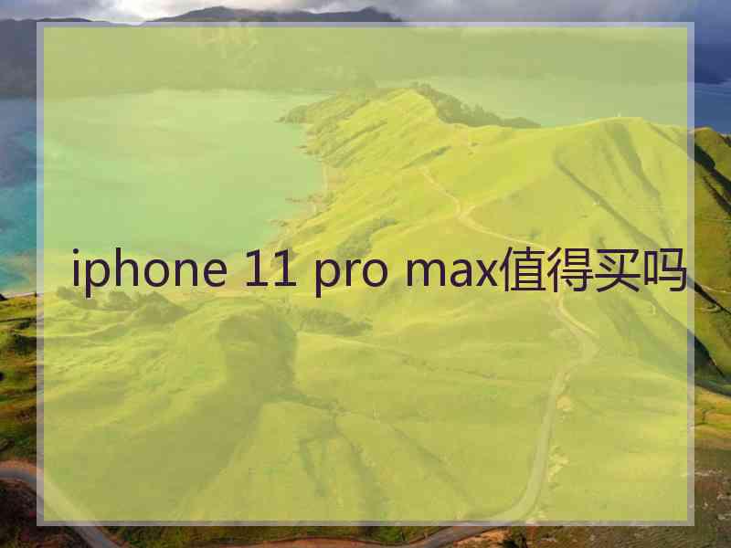 iphone 11 pro max值得买吗
